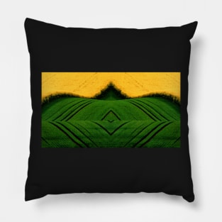 PATTERNS IN GREEN AND YELLOW Pillow