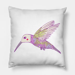 Sunny Hummingbird Garden Pillow