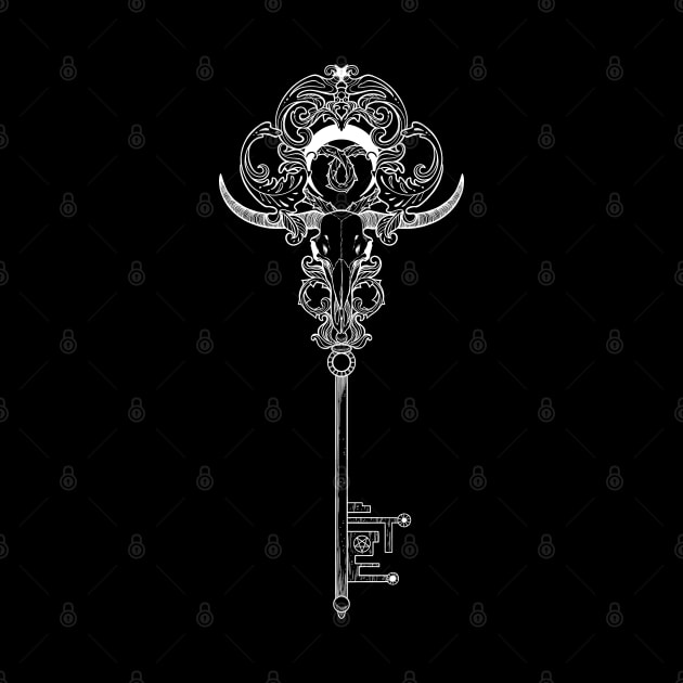 Vintage devilish Key. Key to Hell by OccultOmaStore