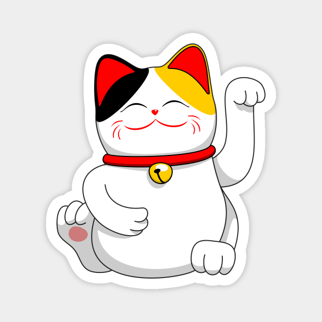 Maneki-neko Magnet by michikittens