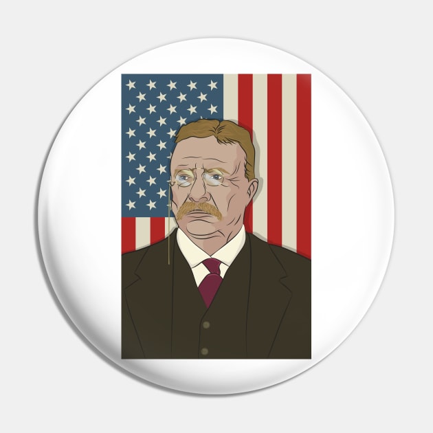 Theodore Roosevelt Campaign Poster _ Ready Pin by Vector Deluxe