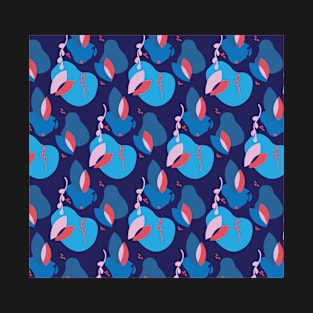 Abstract Blue and Red T-Shirt