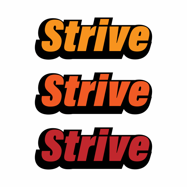 Strive colorful typography design by CRE4T1V1TY