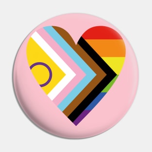 Progress Pride Heart Pin