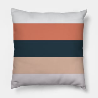 Autumn Fall Tones On Wide Stripe Pillow