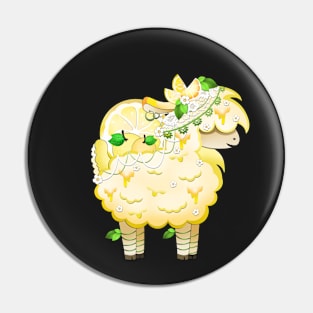 White Grapefruit Alpaca Pin