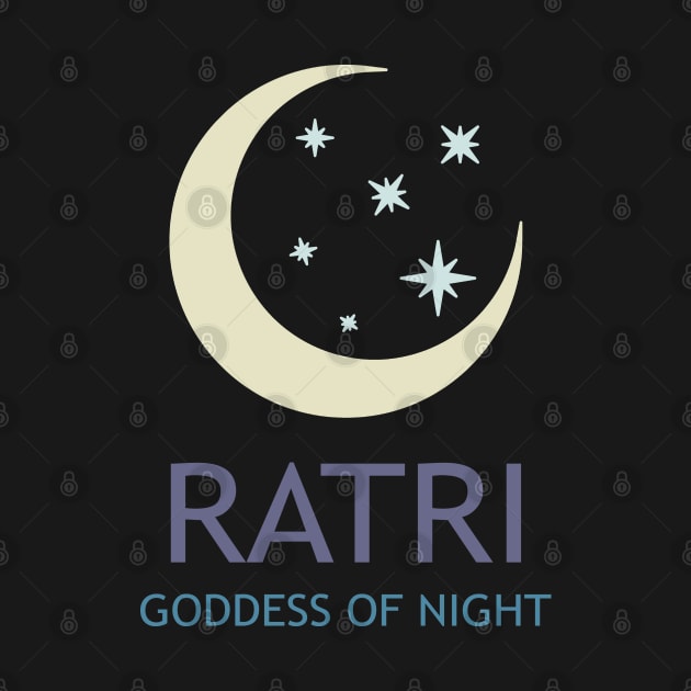 Ratri Ancient Hindu Goddess of Night by AgemaApparel