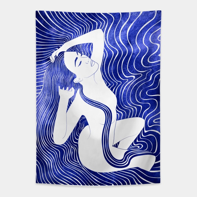 Water Nymph CIII Tapestry by Sirenarts