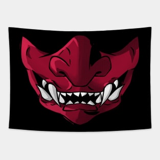 Samurai Demon Mask Tapestry