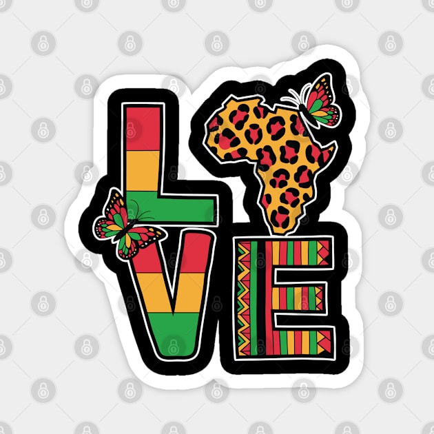 Love - Black History, Africa, Afrocentric Magnet by UrbanLifeApparel
