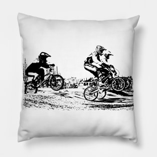 bmx racers Pillow