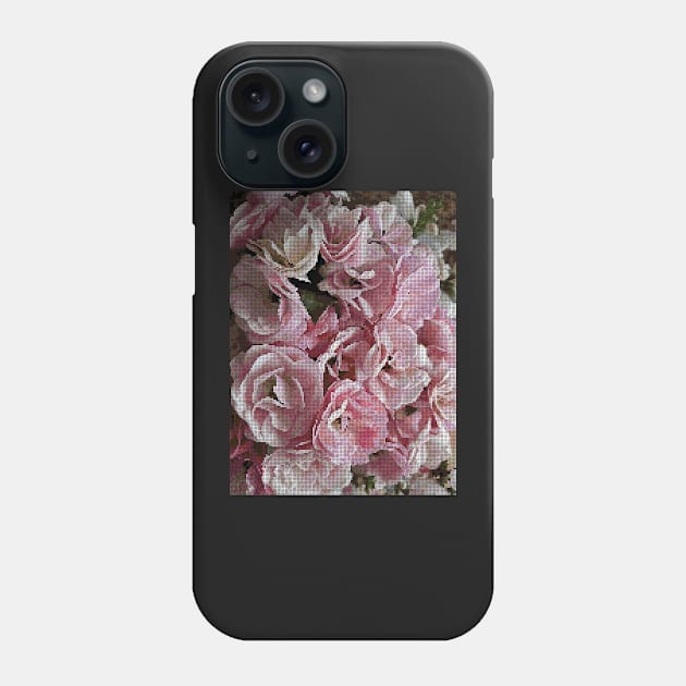 Cross-Stitch Pattern [Rose Roses] Phone Case by nikolaeftimov