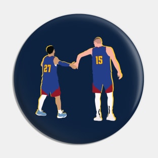 N. Jokic 15 & J. Murray 27 Denver Nuggets Duo Pin