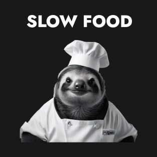 Slow Food Sloth - Funny T-Shirt
