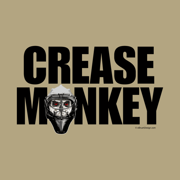Crease Monkey - funny ice hockey goalie by eBrushDesign