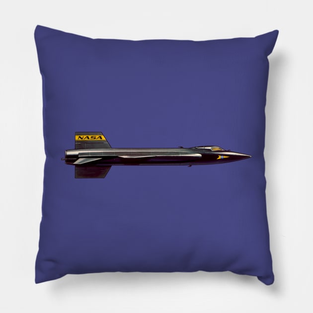 North American X-15 - Rocket Powered Experimental X-Plane Pillow by Vidision Avgeek