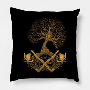 Axes and Vegvisir - Yggdrasil Pillow