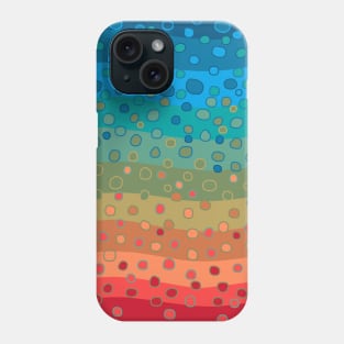 Abstract Brook Trout Art Nature Inspired Fish Colors Pattern Fishing Gifts Phone Case