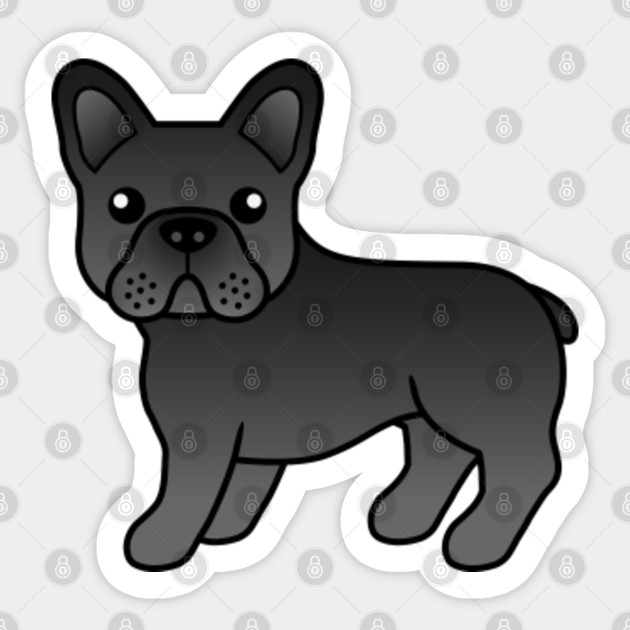 Wallpaper Black French Bulldog Cute Cartoon Dog Illustration French HD