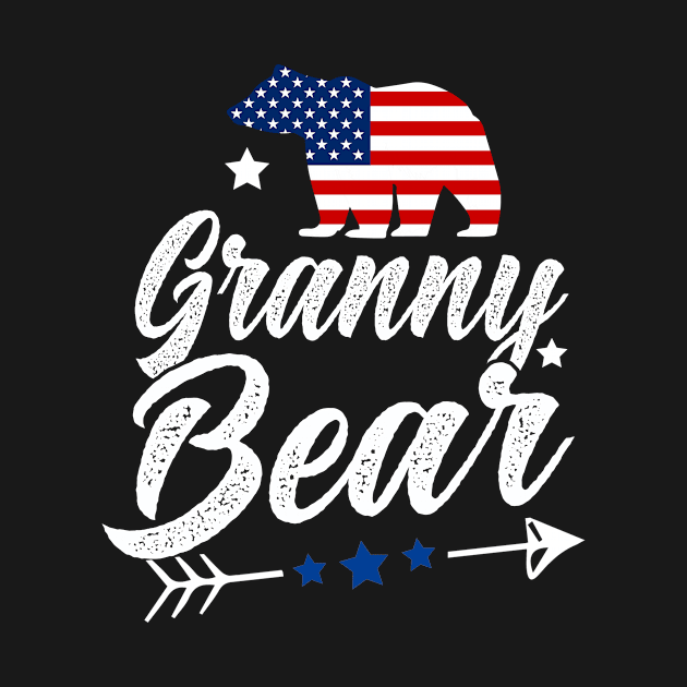 Granny Bear Patriotic Flag Matching 4th Of July by shanemuelleres