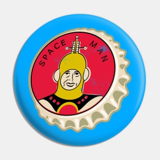 Vintage Ballin's Breweries Space Man Soda Bottlecap Pin