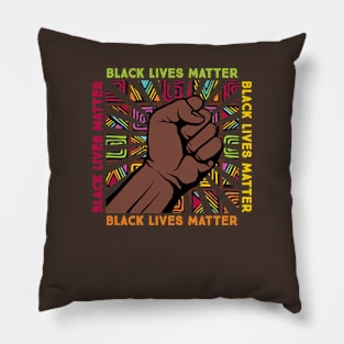 90s Hip Hop Music Black Pride Fist Melanin 90s Throwback BLM Black Pride Pillow