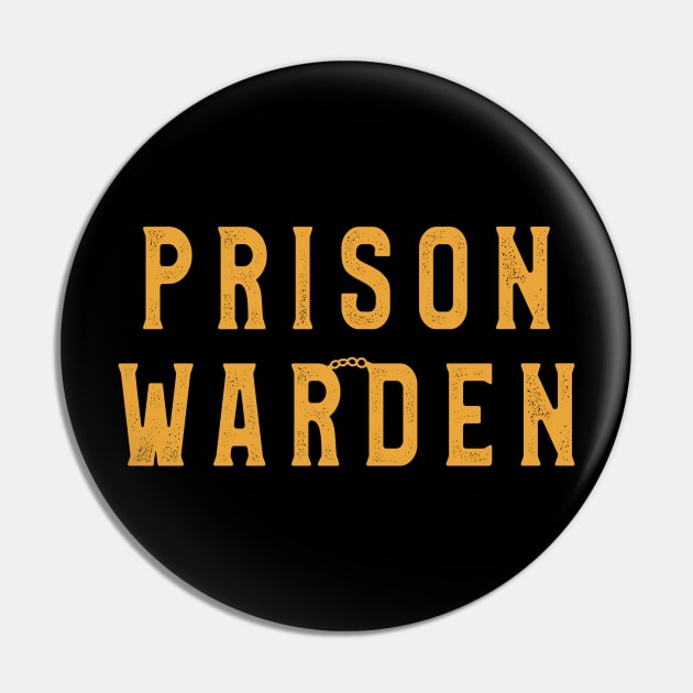 Prison Warden T Shirt Men Women Awesome gift Halloween Shirt Pin by kaza191