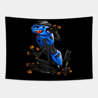 Kawasaki ZX6R Frog Blue Tapestry