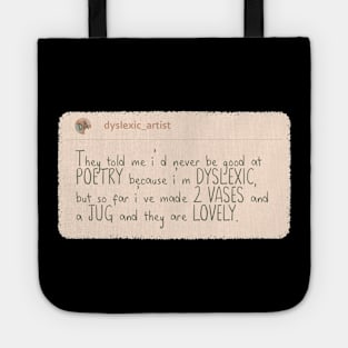 Dyslexic Ceramic Artist Tote