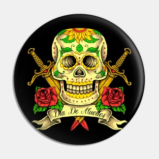 Dia De Muertos Tattoo Pin