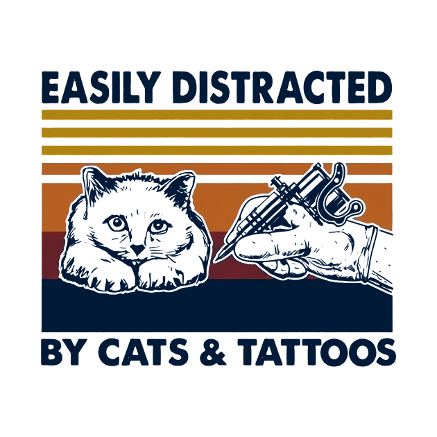 Easily Distracted By Cats And Tattoos by Hound mom