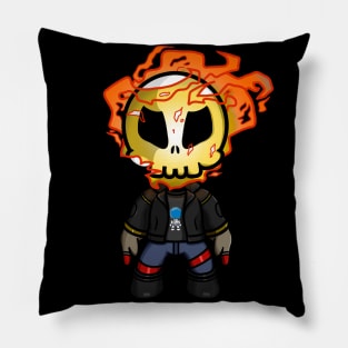 Flaming skully Pillow