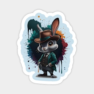 Dapper Rabbit Gentleman Magnet