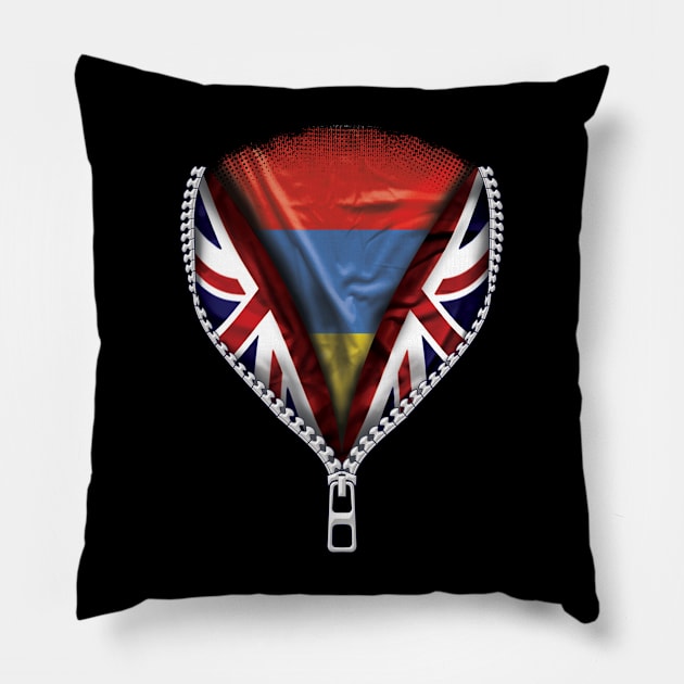 Armenian Flag  Armenia Flag zipped British Flag - Gift for Armenian From Armenia Pillow by Country Flags