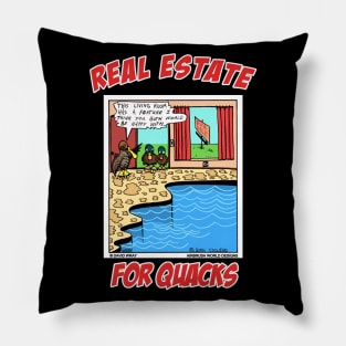 Real Estate For Quacks Funny Duck Animal Novelty Gift Pillow