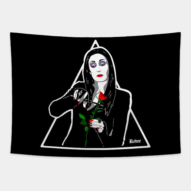 Morticia Addams Tapestry by RevArt