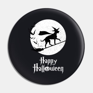 Funny Halloween Costume Witch IRISH WOLFHOUND Dog Lover Pin