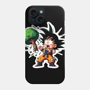 Goku accidentally blasting a tree Phone Case