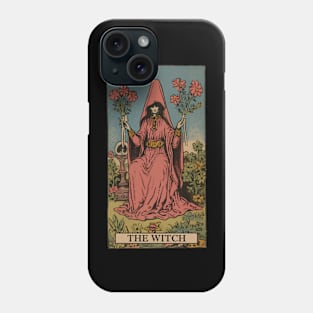 The Witch Tarot Card Art Tee: Mystical Divination Phone Case