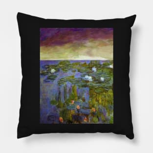 monet sunset water lilies dawn landscape impressionist Pillow