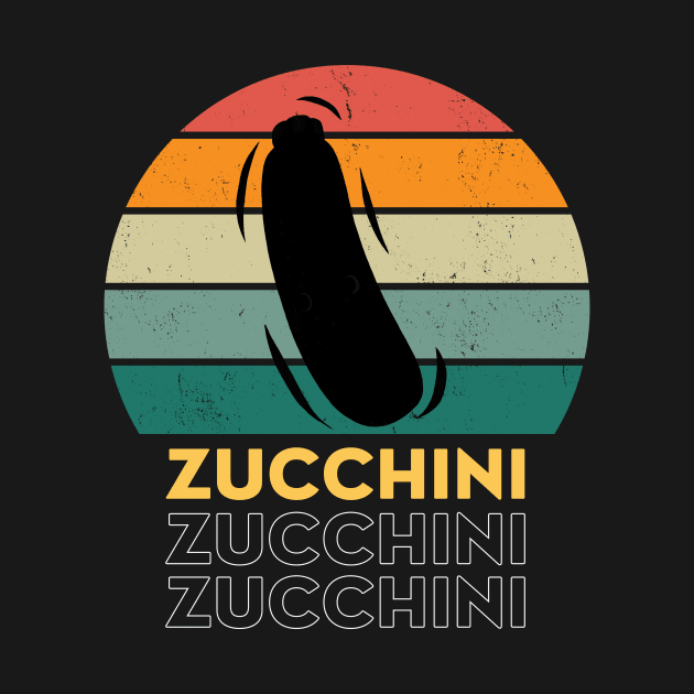 Zucchini Vintage Sunset Funny by DesignArchitect