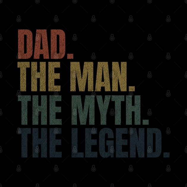 Retro coloured Dad the Legend by Maison de Kitsch