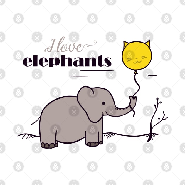 I love elephants by munkidesigns