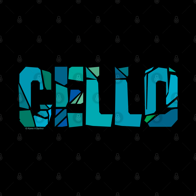 Cracked Cello Text by Barthol Graphics