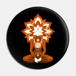 Aura Orange Meditation 03 Pin