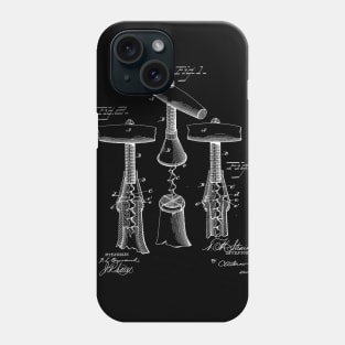 Corkscrew Vintage Patent Drawing Phone Case
