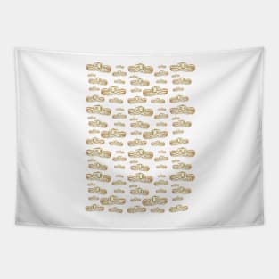 Sombrero Vueltiao Gold Leaf Pattern (White Background) Tapestry