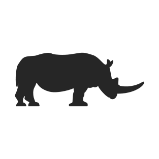Rhinoceros or Rhino Side On Silhouette Vector T-Shirt