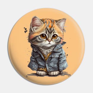 kawaii anime Cute chibi cat Pin