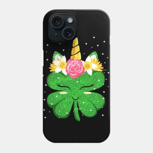 Unicorn Face Clover St Patrick's Day Costume Phone Case